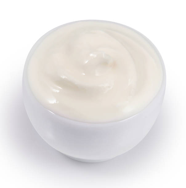 istock Bowl of Sour Cream Isolated on white background 653757038
