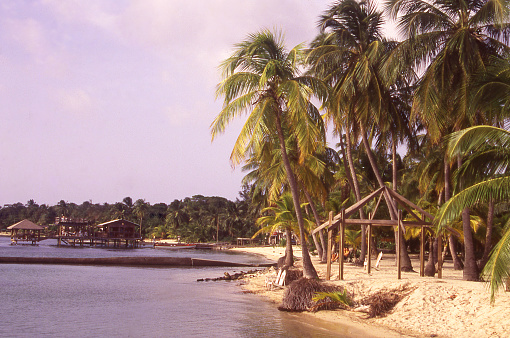 Coastal view in West End Roatan Bay Islands Honduras