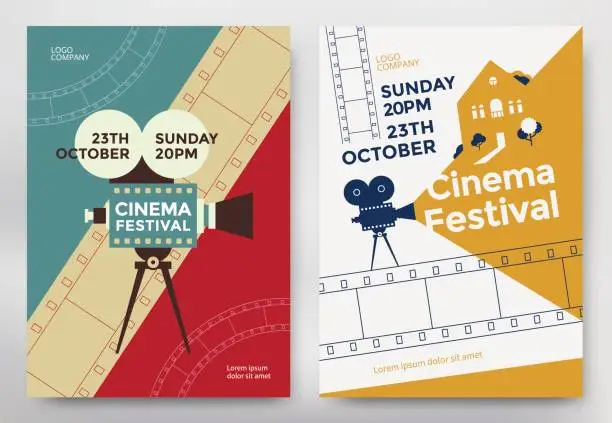 Vector illustration of Cinema festival poster