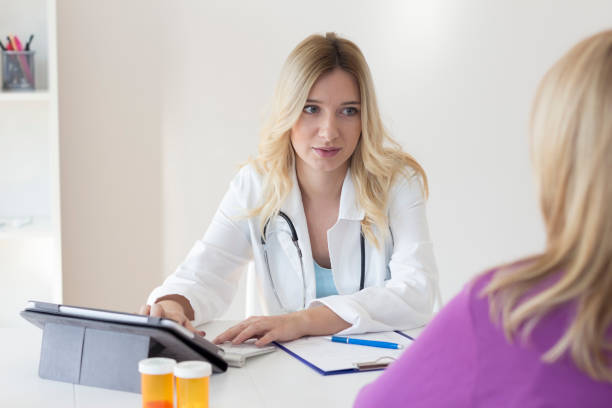 istock Female doctor in the office 653765728