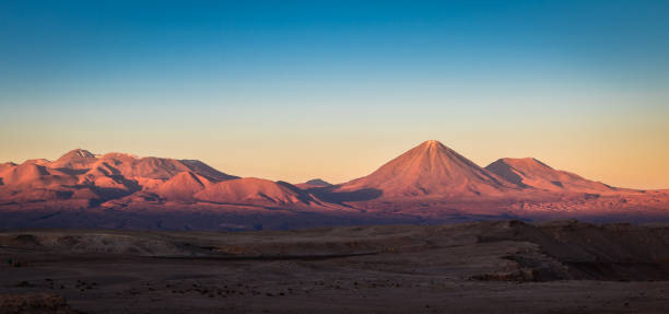 istock Sunset over Licancabur Volcano - Atacama Desert, Chile 653776660