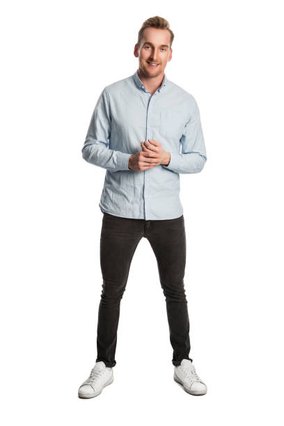 istock Man in blue shirt smiling 653782828