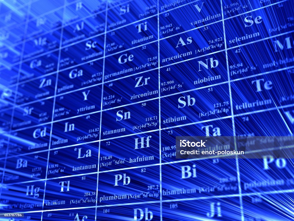 periodic table abstract 3d periodic table Abstract Stock Photo