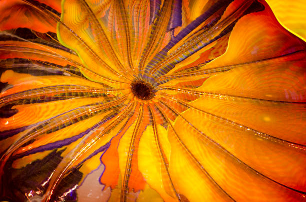 istock abstract glass background in sunset colors 653791340