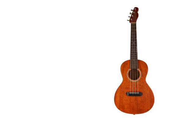 istock Brown ukulele, Hawaiian guitar, isolated on white background. 653791522