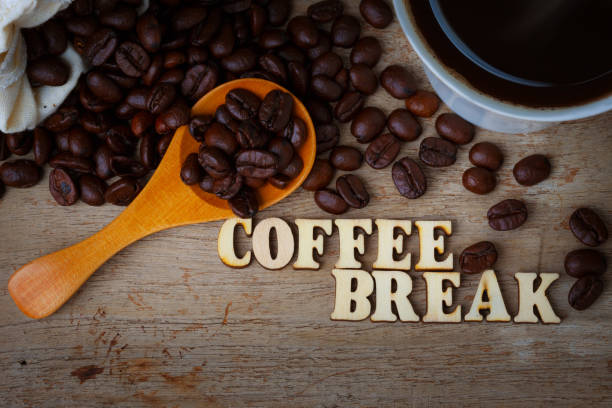 istock Coffee Bean WIth A Cup of Coffee and Wood Alphabets 653792786