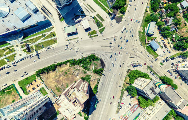 istock Aerial city view. Urban landscape. Copter shot. Panoramic image 653794366