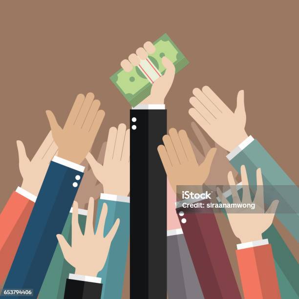 Fighting For Money Stock Illustration - Download Image Now - Gripping, Scrambling, Vector