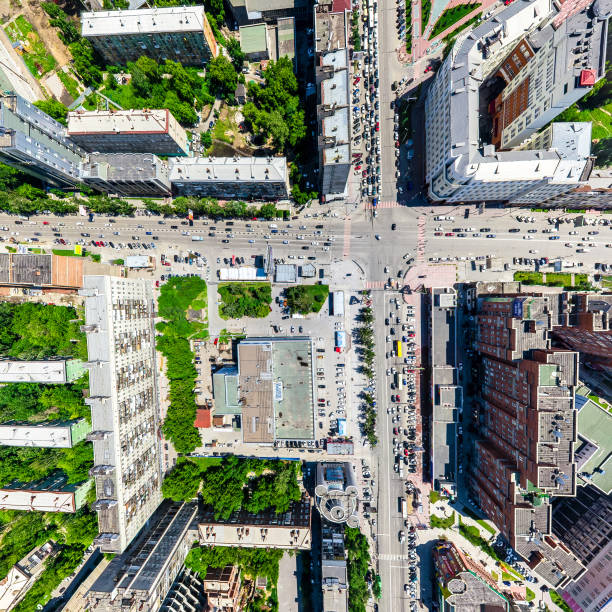istock Aerial city view. Urban landscape. Copter shot. Panoramic image 653794804