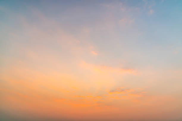cloud at atmosphere during sunset stock photo