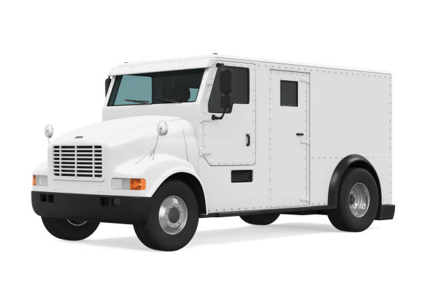 Armored Truck Isolated Armored Truck isolated on white background. 3D render armored truck stock pictures, royalty-free photos & images