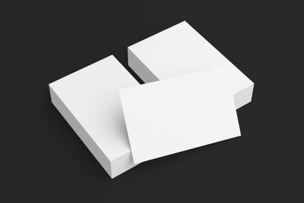 istock Business card mock up on dark background 653808676