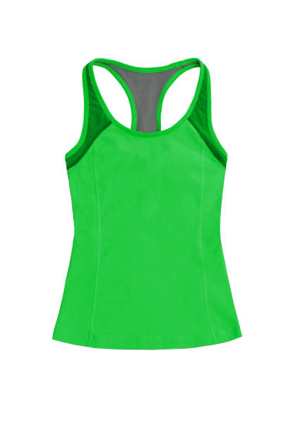 istock bright green sports top with racerback, isolated on white background 653809752