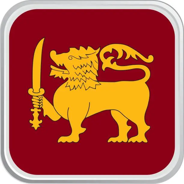 Vector illustration of Flag Sri Lanka