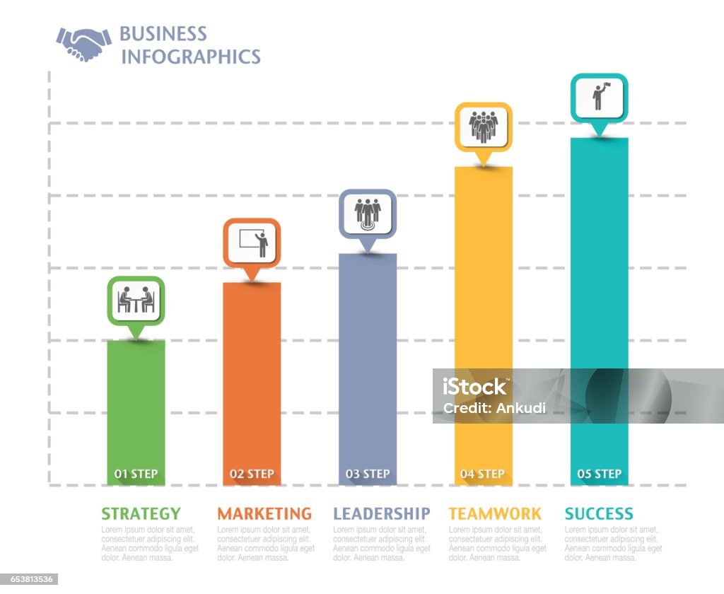 Vetores de Visualização De Visão De Negócios Infográfico De Dados Do Vetores de Visualização De Visão De Negócios Infográfico De Dados Do