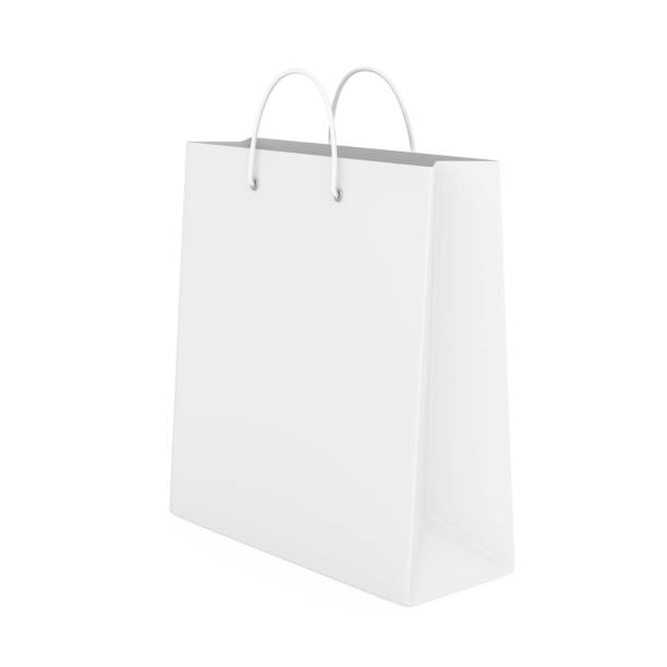 istock close up of paper bag on white background with clipping path. 3d rendering 653813618