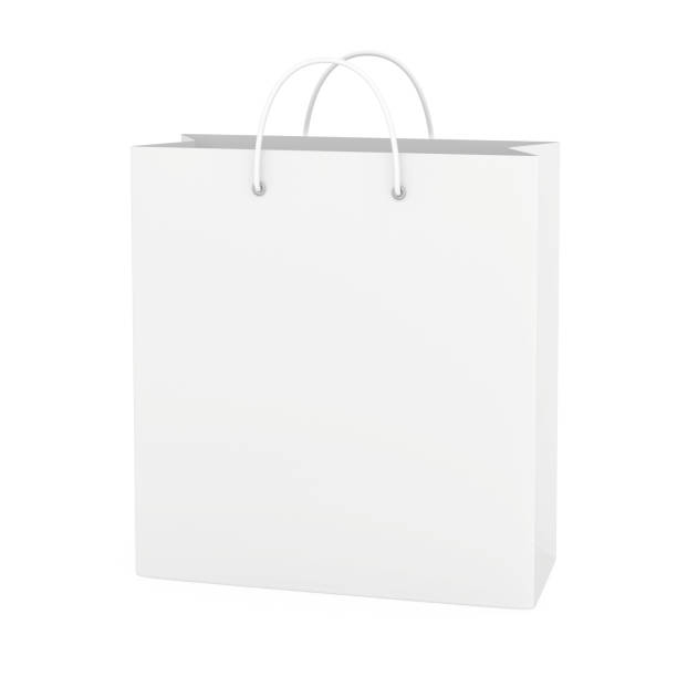 istock close up of paper bag on white background with clipping path. 3d rendering 653813658