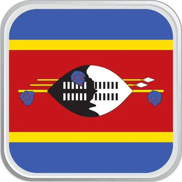 Vector illustration of Flag Swaziland