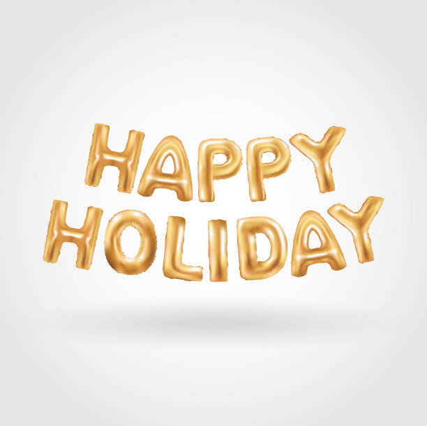 istock Happy Holiday Gold Balloons 653819162