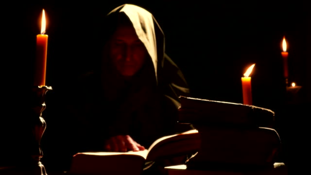 Monk at the Monastery with the Old Liturgical Books