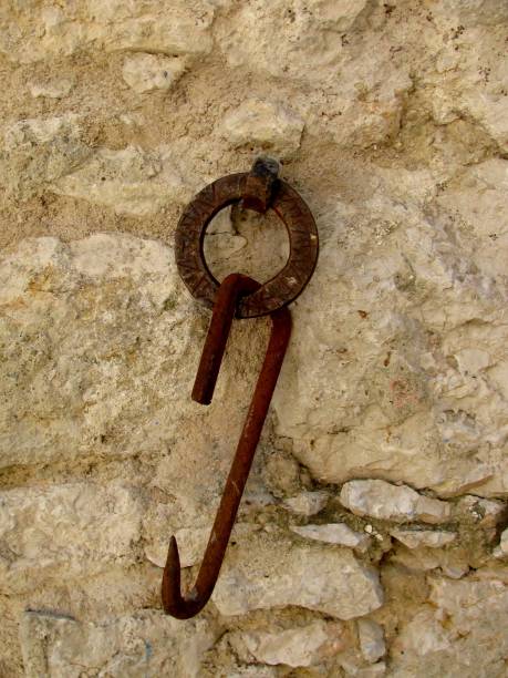 istock Old iron butchers meat hook. 653827760