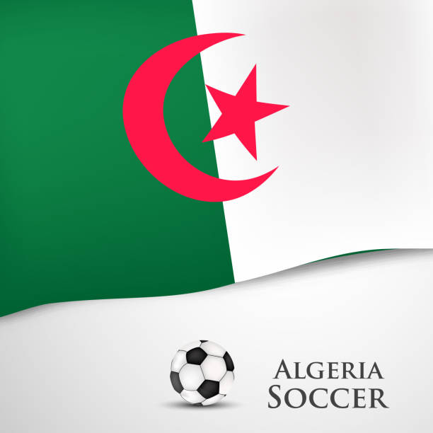 fußball-hintergrund - soccer soccer ball symbol algeria stock-grafiken, -clipart, -cartoons und -symbole