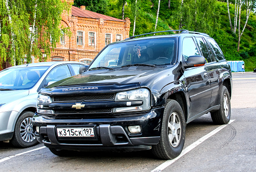 Plyos, Russia - July 23, 2014: Motor car Chevrolet Trail Blazer in the town street.