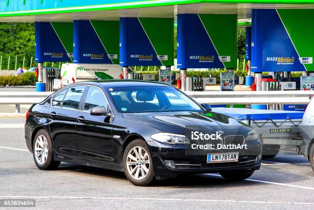 Bmw F10 5series Stock Photo - Download Image Now - Austria, BMW, Black Color