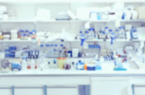 istock Laboratory interior out of focus, blurred image 653838500