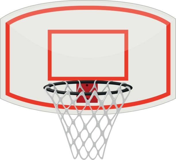 Basketball net and hoop Basketball net and hoop illustration back board basketball stock illustrations