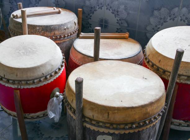 istock Drum big selective focus, ancient temple in Thailand 653839308