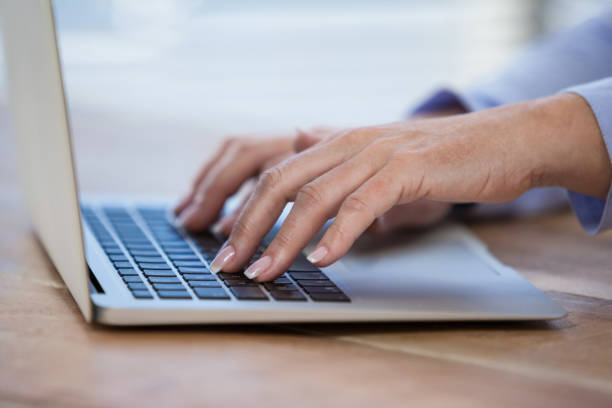 istock Female doctor working on her laptop 653839528
