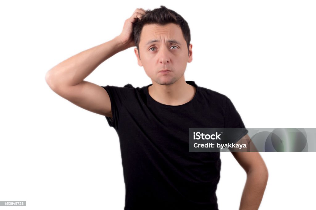 Man Thinking And Solving A Problem Stock Photo - Download Image Now ...