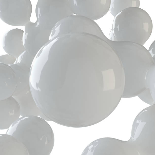 istock Group of realistic spheres on white background 653847674