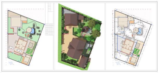istock Plan of garden land 653850352