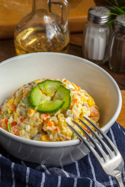 istock Russian traditional salad. 653851658