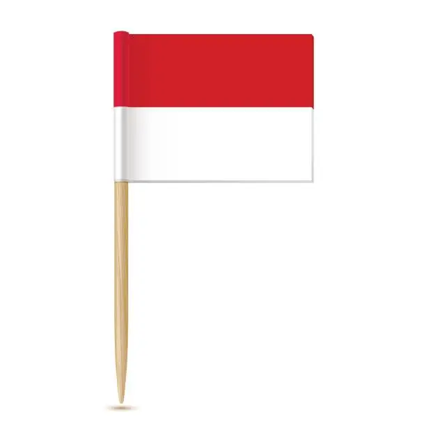 Vector illustration of Monaco Flag toothpick