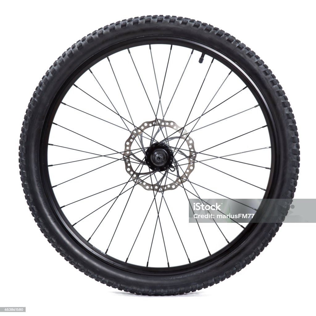 Bicycle Wheel Bicycle Wheel Isolated On White Wheel Stock Photo