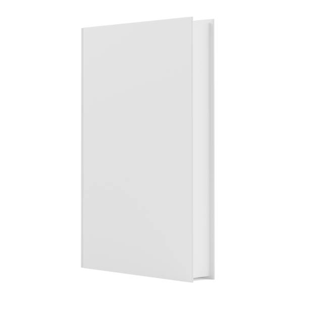 istock Blank vertical book cover template with pages in front side standing 653864850