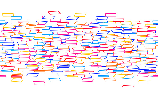 Random Border Pattern Abstract Vector Multicolor Seamless Pattern Border Random Polygons ...