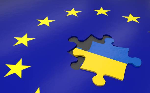 ukraina e ue - la comunità europea foto e immagini stock