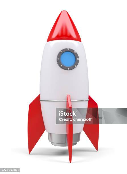 Rocket Space Ship Stock Photo - Download Image Now - Rocketship, Toy, Cut Out