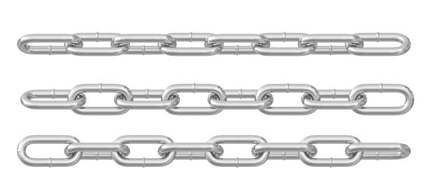 istock Collection of metal chains 653870406