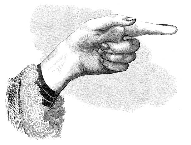 Pointing the finger - scanned 1881 engraving