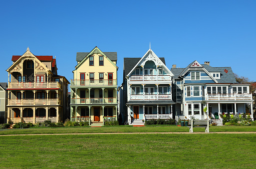 Dollhouse-style Victorian homes in Ocean Grove, New Jersey near Asbury Park