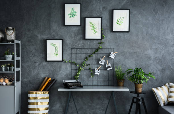 istock Room with plant themes 653873236