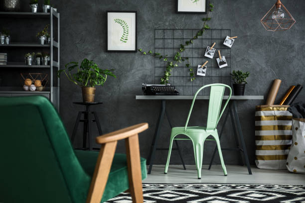 istock Apartment with home office area 653873240