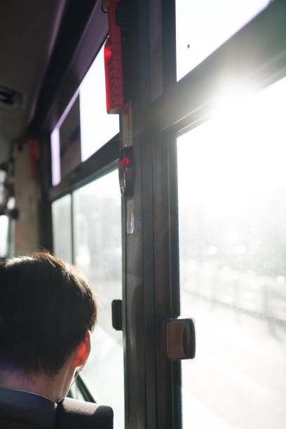 istock Inside the bus in the morning light 653876846