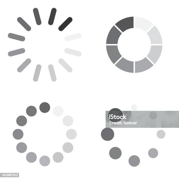 Download Sign Load Icon Loading Bar Stock Illustration - Download Image Now - Downloading, Circle, Computer