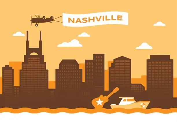 Vector illustration of Nashville Skyline